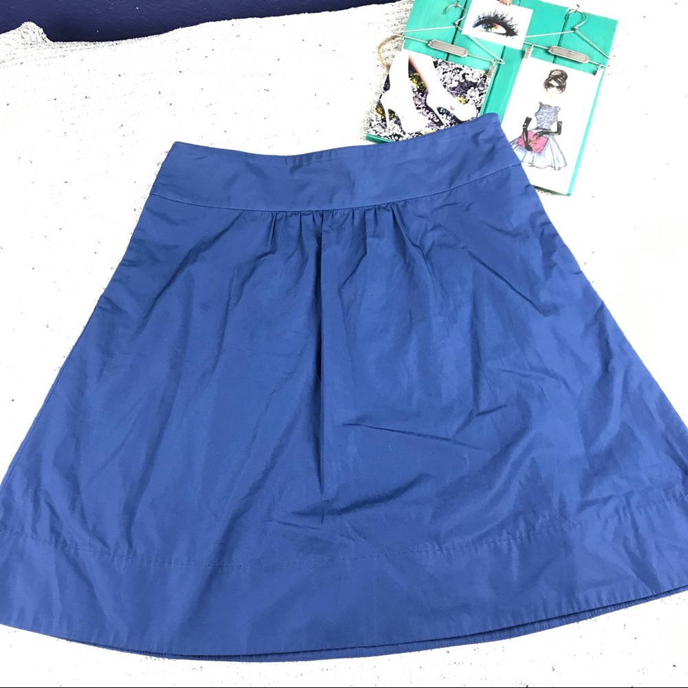 J. Crew A-Line Skirt in Cobalt Blue